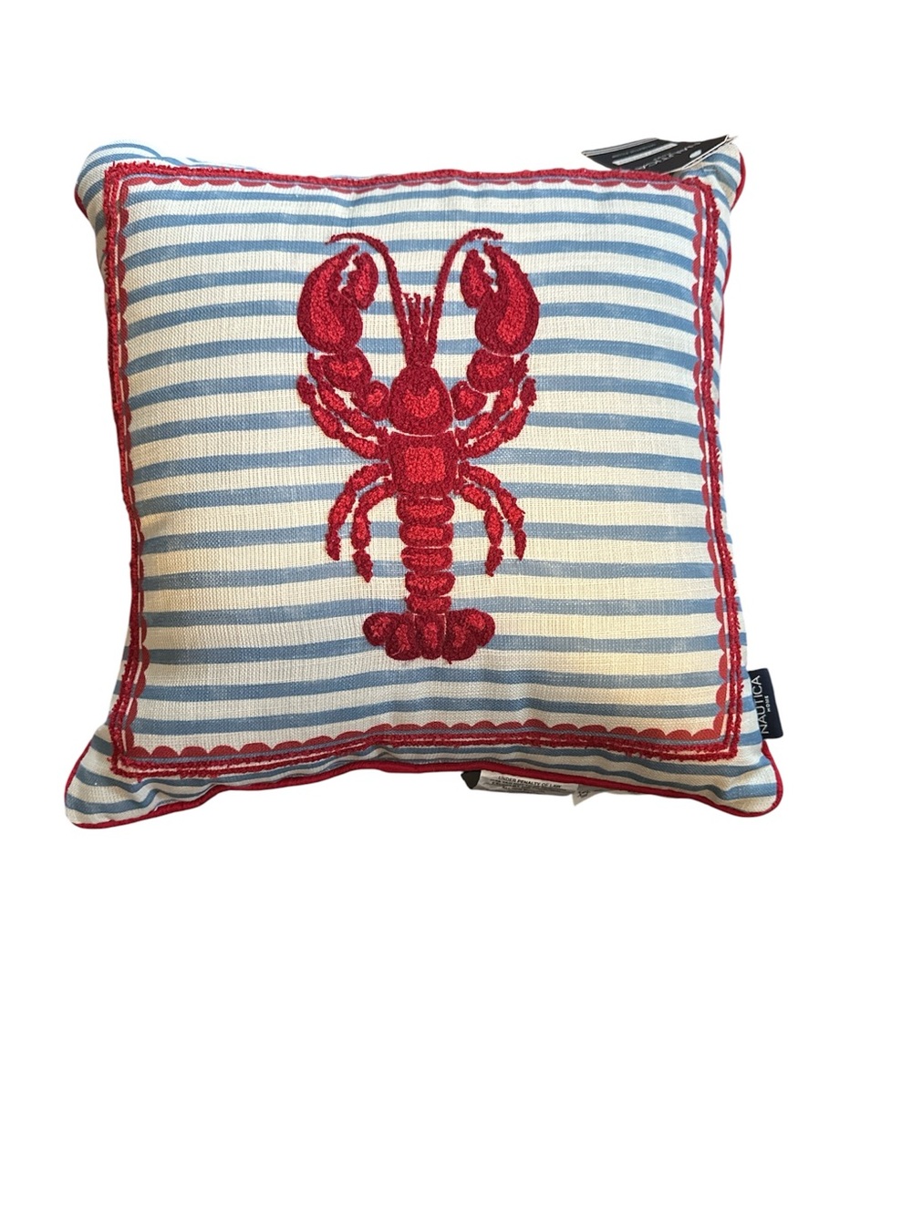 NWT Nautica home lobster indoor/ outdoor decorative pillow 17”